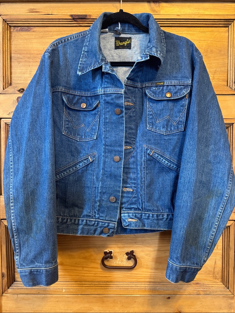 Wrangler Vintage 60s 70s Blue Denim 4 Pocket Trucker Jacket